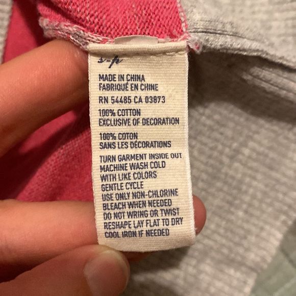 𝅺AMERICAN Eagle Top Pink Gray Boat Neck Small Petite - Picture 8 of 10